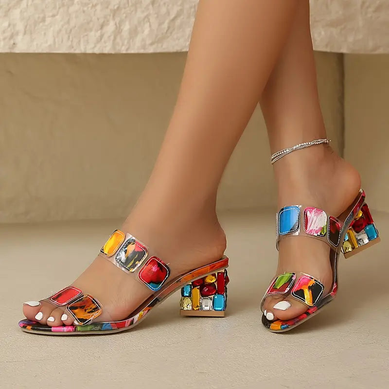 Chiara™ – Bunte Sandalen mit doppeltem Riemen