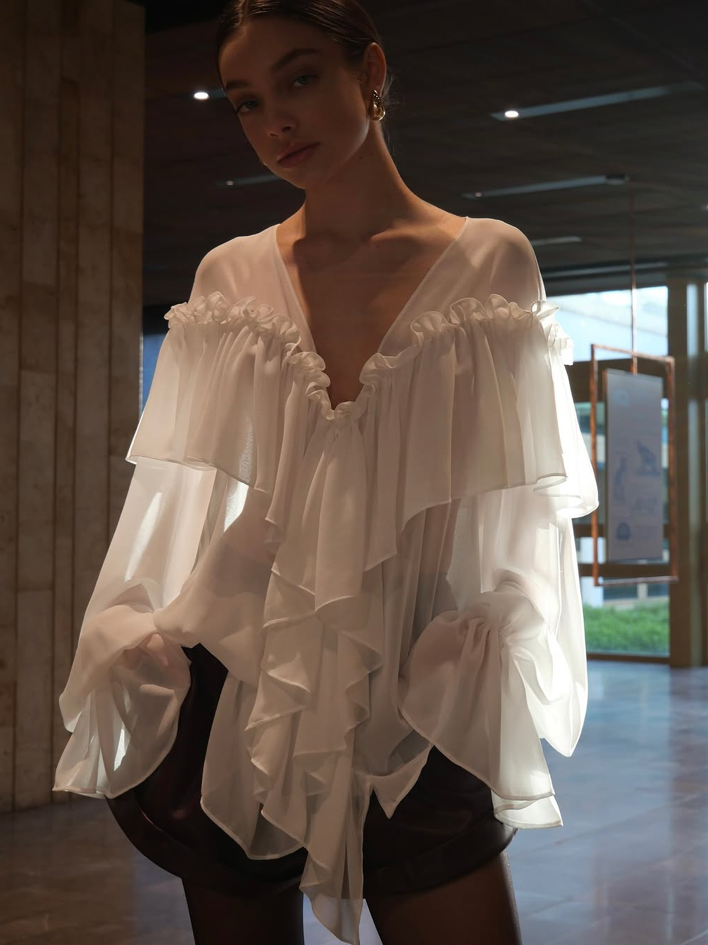 Jolie™ - Transparente Chiffonbluse