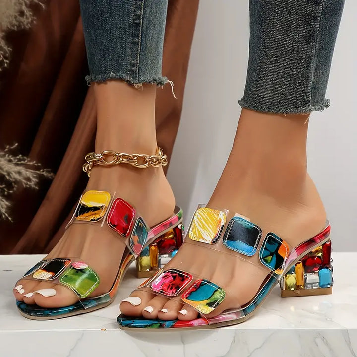 Chiara™ – Bunte Sandalen mit doppeltem Riemen