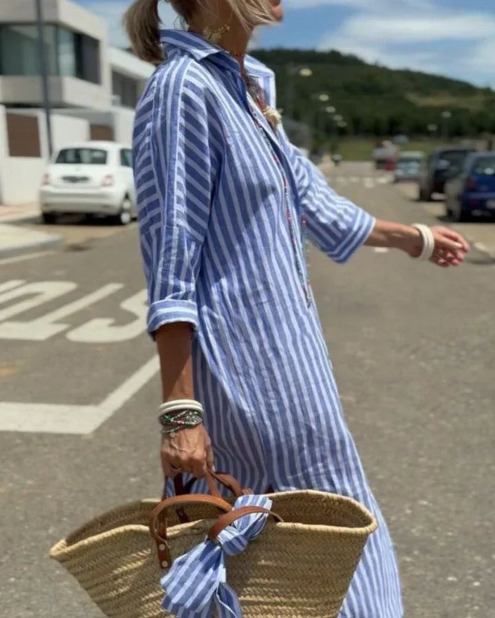 Colen - Klassisches Hemdblusenkleid mit Streifen