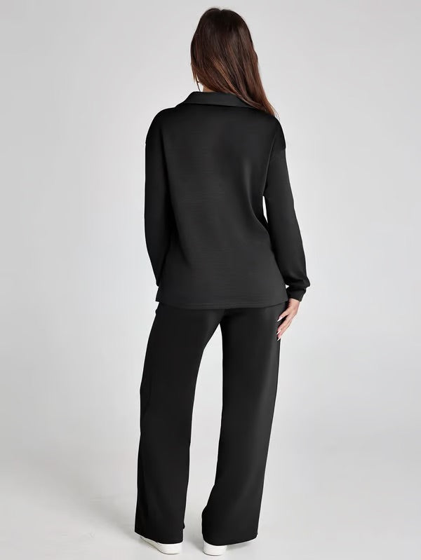 Carly™ - Elegantes Schlaghosen-Set mit hoher Taille