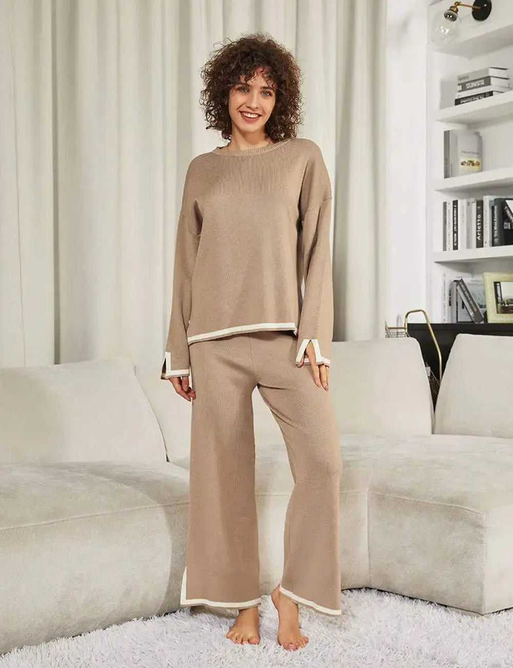 Ella™ Classy Elastic gestricktes Lounge-Set