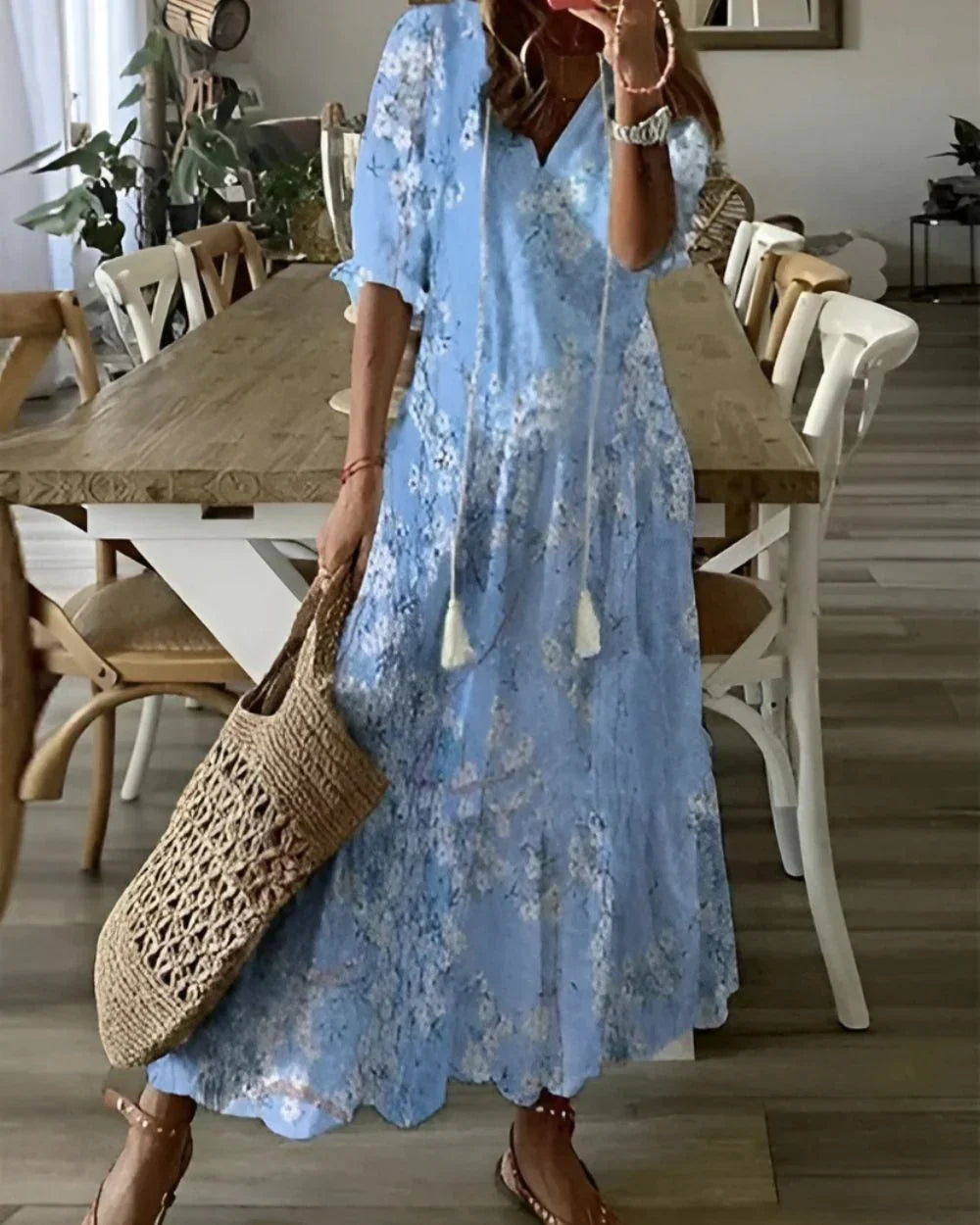 Celina™ | Boho Bauchbedeckendes Kleid