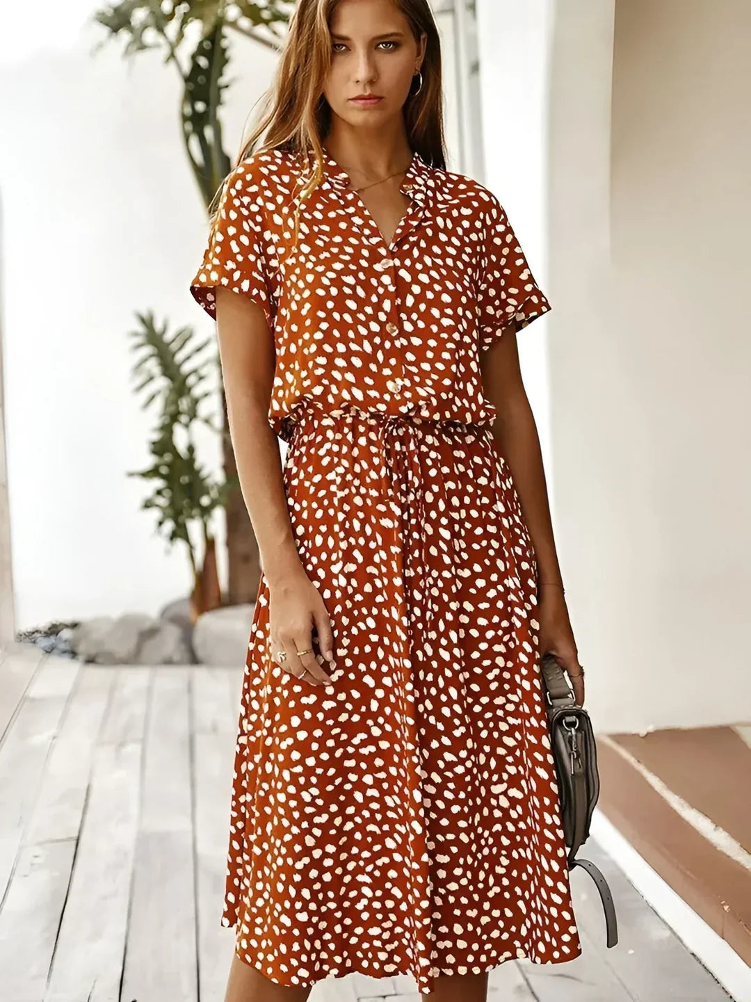Benthe™ | V-Ausschnitt Kleid
