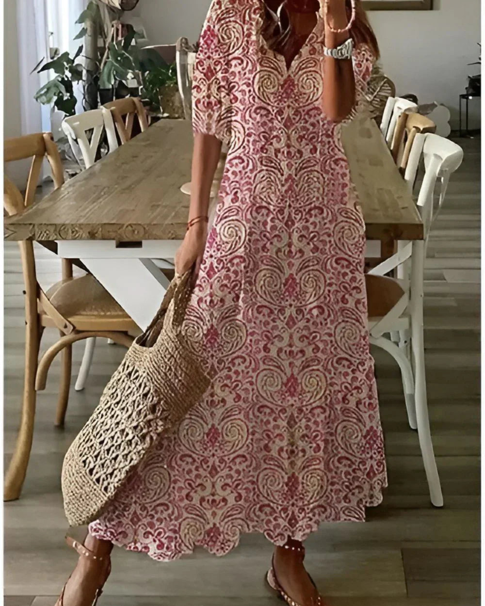 Celina™ | Boho Bauchbedeckendes Kleid