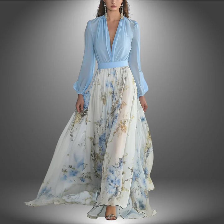 Fiorella | Elegantes Maxikleid mit floralem Muster