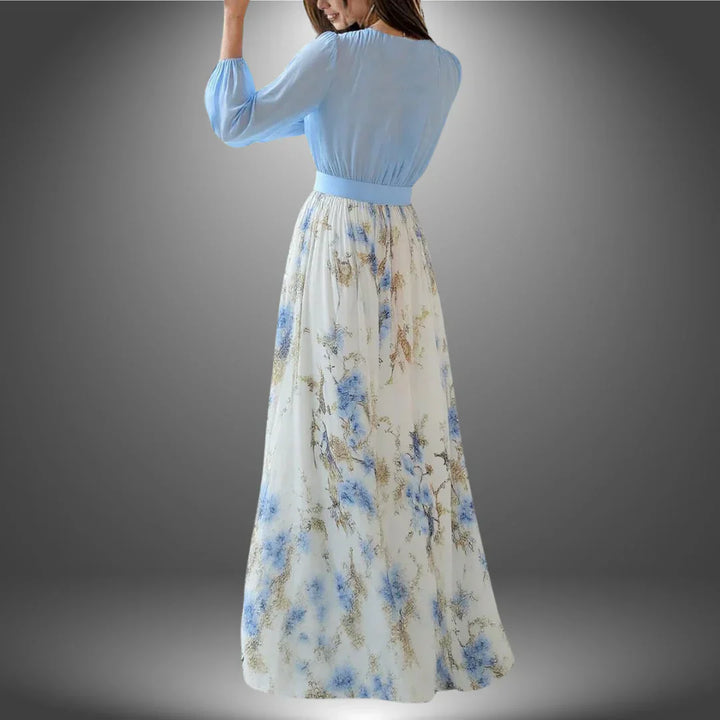 Fiorella | Elegantes Maxikleid mit floralem Muster