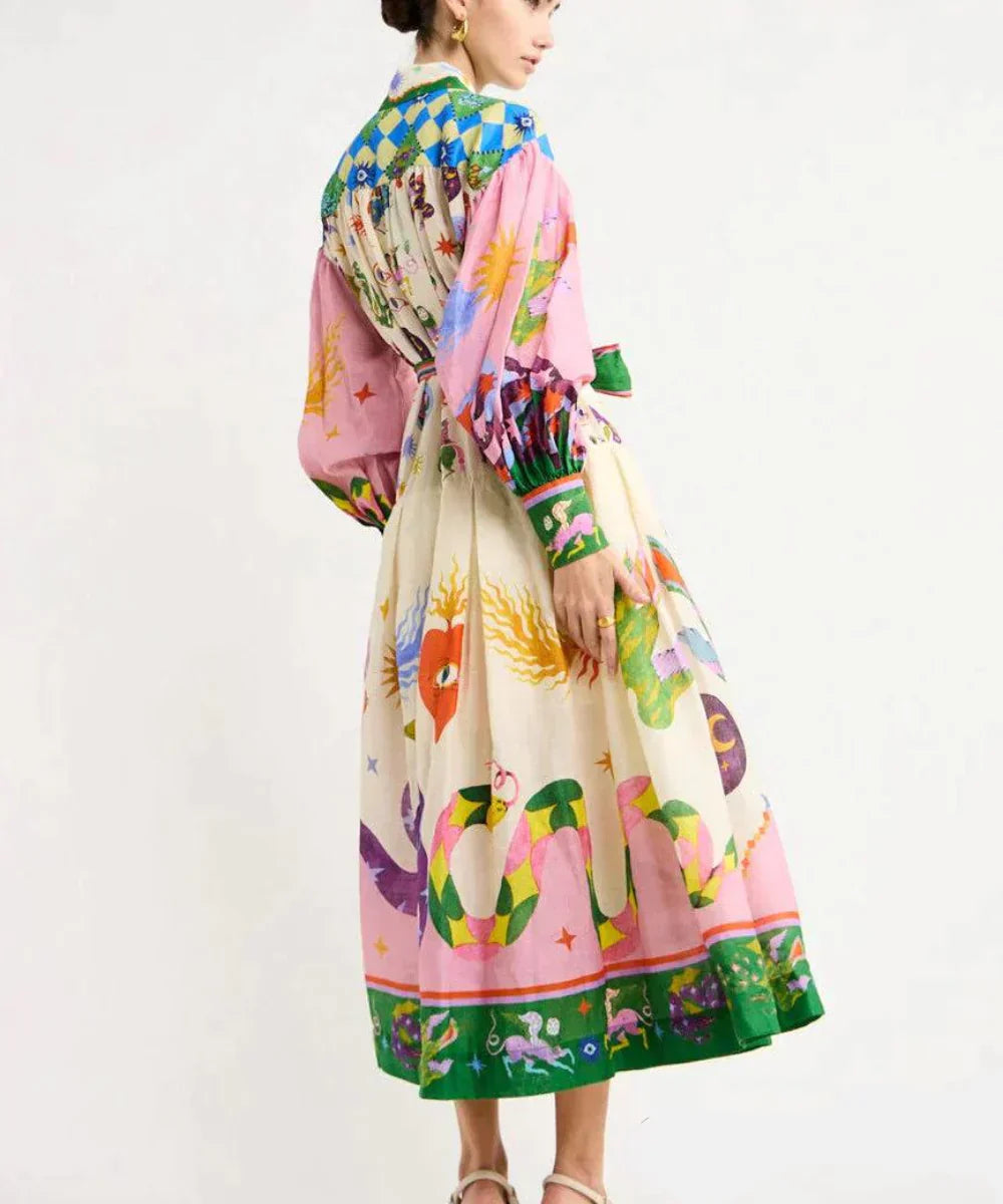 Ina™ - Schickes elegantes Maxikleid mit Kragen