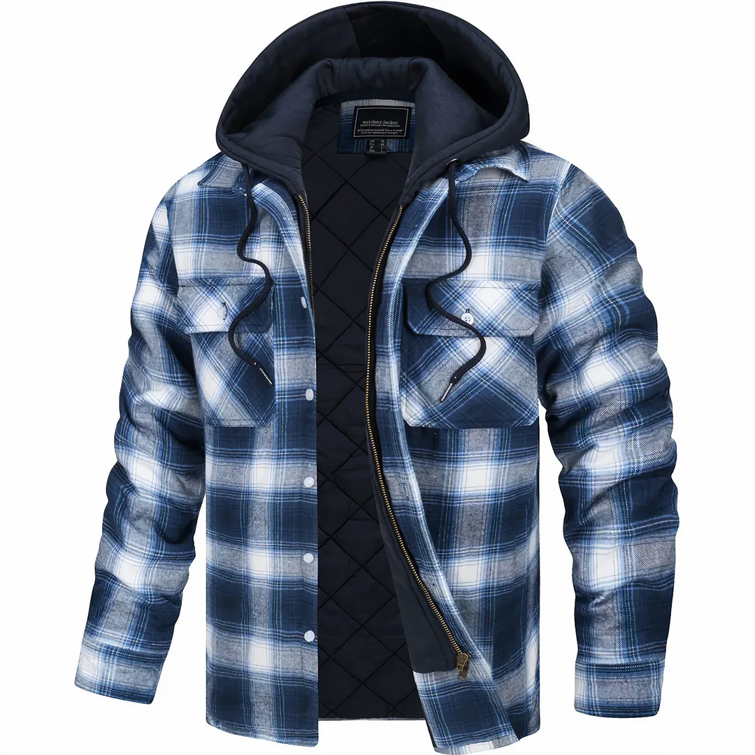 Jackson™ | Karierte Jacke mit Reißverschluss